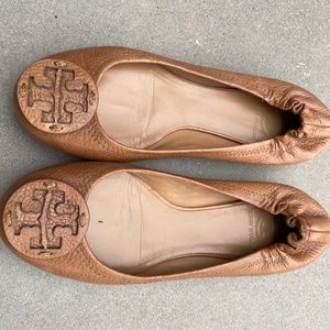 Tory Burch Tan Minnie Flat 6.5